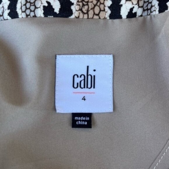 🐍 CAbi Python Snake Print Double Breasted Black Brown Long Sleeve Blazer Jacket - Picture 15 of 16